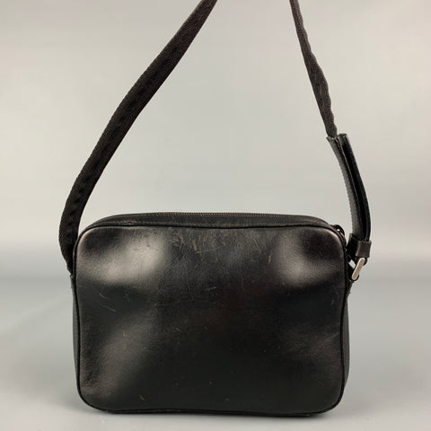 Vintage PRADA Black Leather Cross Body Handbag