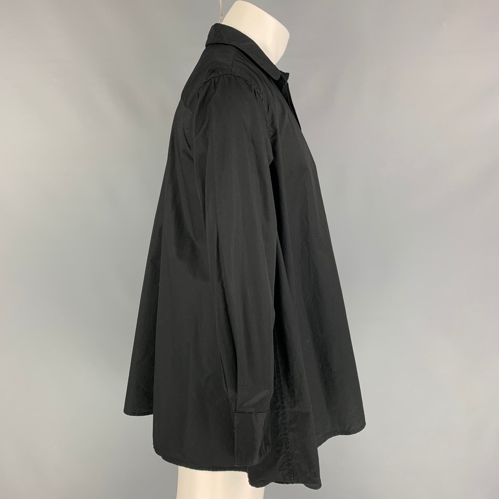 KIDILL Size S Black Cotton Oversized Long Sleeve Shirt