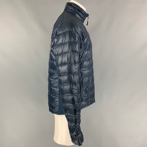 CANADA GOOSE Size L Dark Blue Quilted Nylon Polyester Jacket