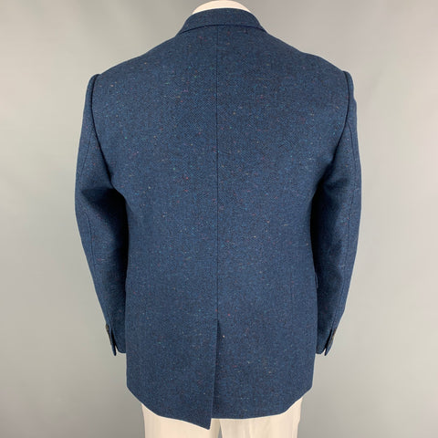 PAUL SMITH The Byard Size 48 Blue Multi-color Tweed Wool Notch Lapel Sport Coat
