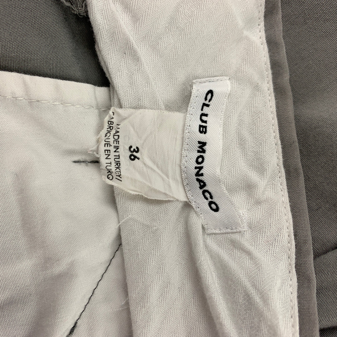 CLUB MONACO Taille 36 Short en coton gris avec braguette zippée