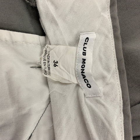 CLUB MONACO Size 36 Grey Cotton Zip Fly Shorts