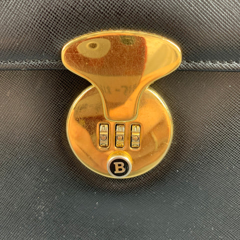 BALLY Black Leather Briefcase Bags
