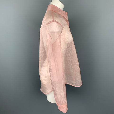 Blusa con botones de poliamida transparente rosa talla 6 de MSGM