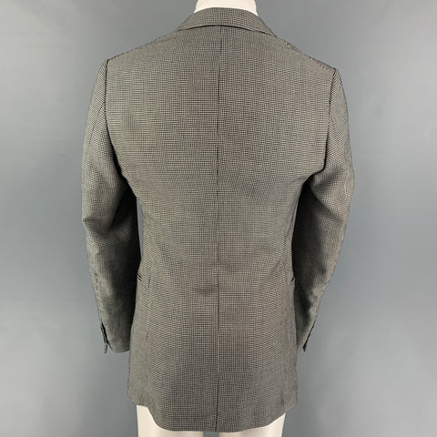 ARMANI COLLEZIONI Taille 40 Manteau de sport pied-de-poule noir blanc