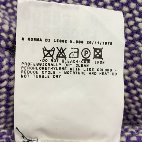 DOLCE & GABBANA Size 26 Purple White Wool Blend Dress Pants