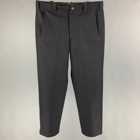 EMPORIO ARMANI Size 34 Charcoal Wool Dress Pants