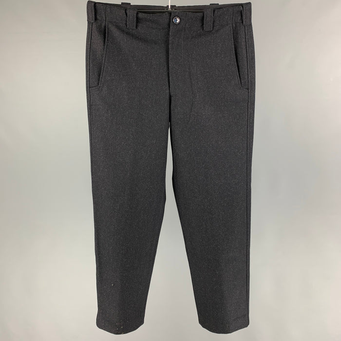 EMPORIO ARMANI Size 34 Charcoal Wool Dress Pants