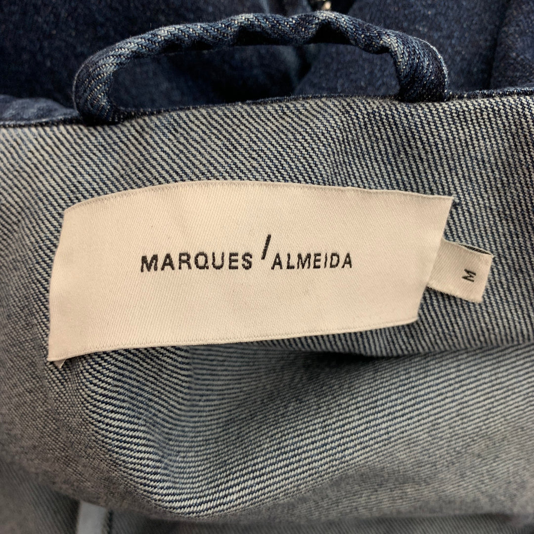 MARQUES ALMEIDA Size M Blue Denim Double Breasted Coat