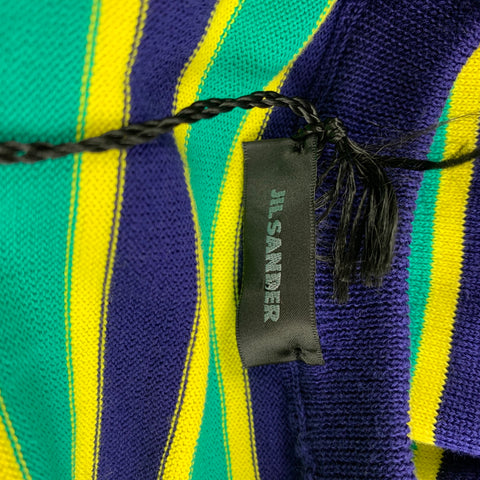 JIL SANDER x RAF SIMONS SS 11 Size M Multi-color Stripe Cotton Crew-Neck Pullover