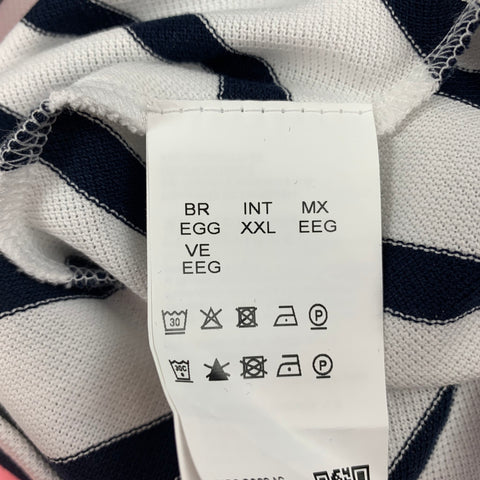 BOSS by HUGO BOSS Taille XXL T-shirt à col rond en coton blanc marine