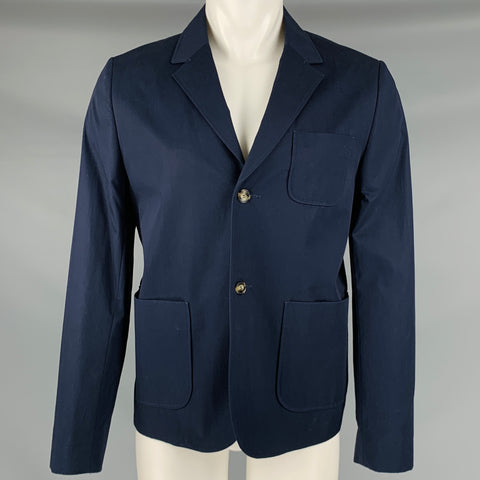 CARVEN Taille 40 Veste à simple boutonnage en coton marine