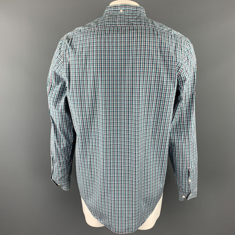 MARC by MARC JACOBS Size XL Aqua Plaid Cotton Button Down Long Sleeve Shirt