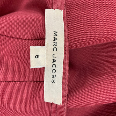 MARC JACOBS Vestido evasé con ojales de algodón frambuesa talla 6