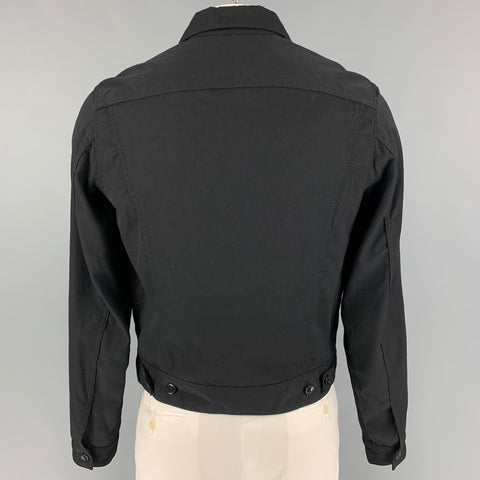 COMME des GARCONS BLACK Size L Black Embellishment Wool Trucker Jacket