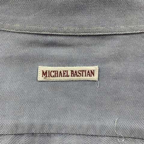 MICHAEL BASTIAN Size S Light Blue Cotton Button Up Long Sleeve Shirt