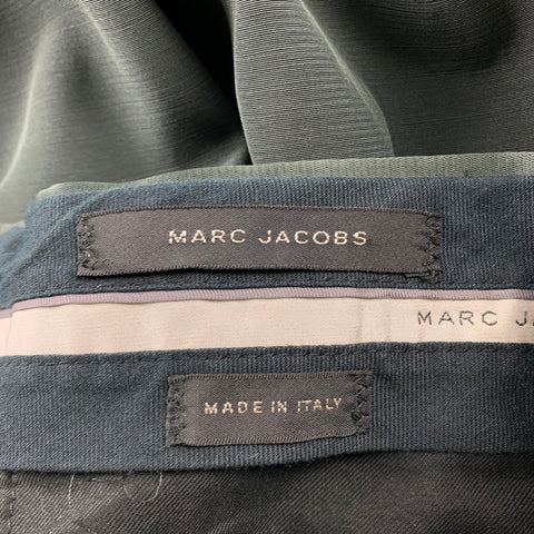 MARC JACOBS Taille 32 Pantalon habillé en acétate/laine ardoise avec braguette zippée