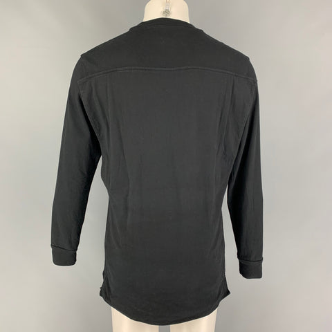 HOOD BY AIR Size S Black Graphic Cotton Long Sleeve T-shirt