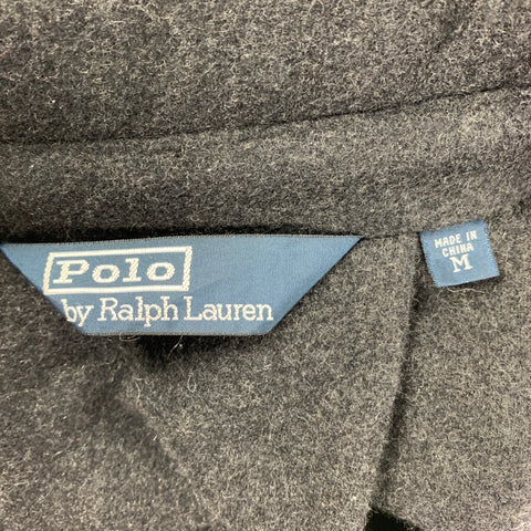 POLO by RALPH LAUREN Size M Dark Gray Cashmere Epaulettes Belted Jacket