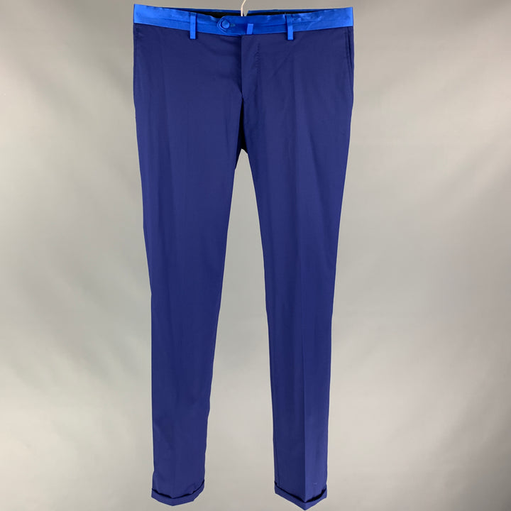 LORDS & FOOLS Size 32 Blue Wool Zip Fly Dress Pants
