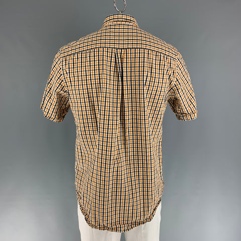 NORSE PROJECTS Size XL Yellow Black & White Checkered Short Sleeve Shirt