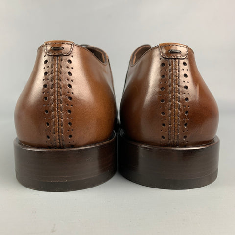 CHRISTIAN LOUBOUTIN Size 12 Brown Perforated Leather Oxford Lace Up Shoes