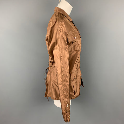 JEAN PAUL GAULTIER Réédition 1986 Taille 6 Veste en Soie Cuivrée