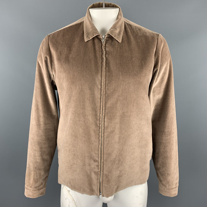 STEPHAN SCHNEIDER Size XL Taupe Cotton Velvet Blouson Jacket