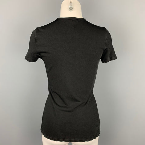 Collection RALPH LAUREN Taille M T-Shirt Rayonne Noir