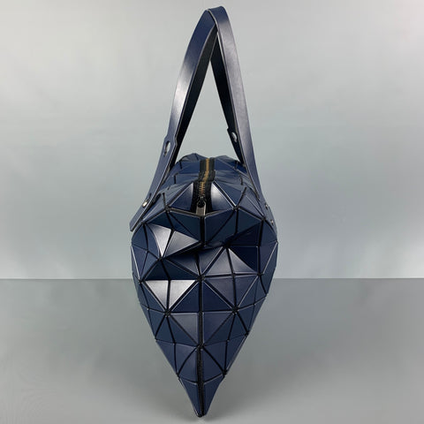ISSEY MIYAKE BAO BAO Navy Geometric Leather Tote Bag