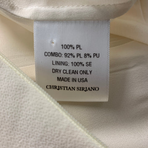 CHRISTIAN SIRIANO Size 4 Beige Tan Polyester Tie Dye Long Dress
