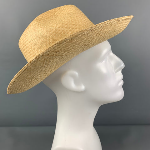 Vintage LOCK & CO HATTERS Size M Beige Straw Hats