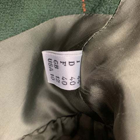 CHEAP and CHIC by MOSCHINO Size 10 Green Orange Virgin Wool Windowpane Jacket Blazer