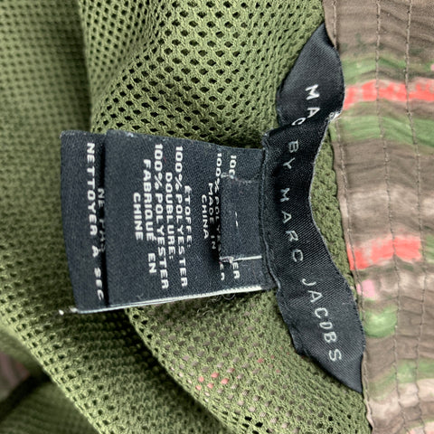 MARC by MARC JACOBS Size M Taupe & Olive Print Polyester Drawstring Swim Trunks