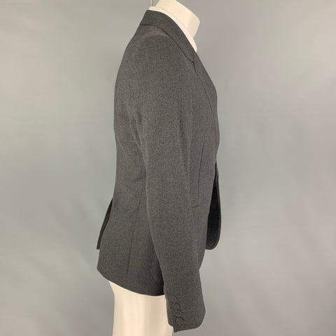 MAISON MARGIELA x H&M Size 38 Gray Wool Hook & Eye Closure Sport Coat