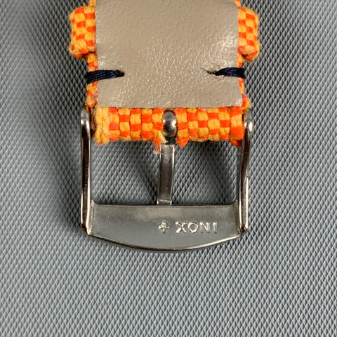 MERCI Orange Yellow Checkered Watch Band