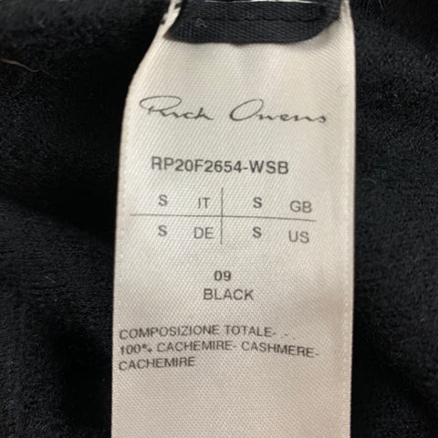 RICK OWENS Size S Black Cashmere Sweatpants