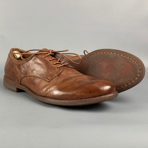 OFFICINE CREATIVE for BARNEY'S NEW YORK Size 10.5 Brown Leather Lace Up Shoes