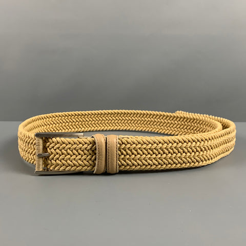 VINTAGE Taille L Ceinture en corde tissée beige