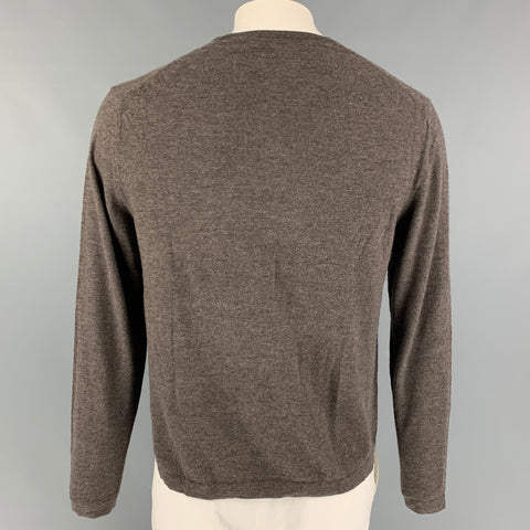 NEIMAN MARCUS Size XL Brown Cashmere Crew-Neck Pullover