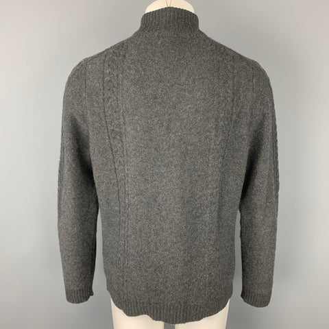 JOHN W. NORDSTROM Taille M Pull boutonné en cachemire tricoté au charbon de bois
