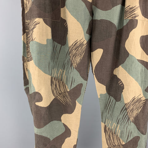 LEVI'S MADE & CRAFTED Size 32 Olive Camouflage Linen Casual Pants