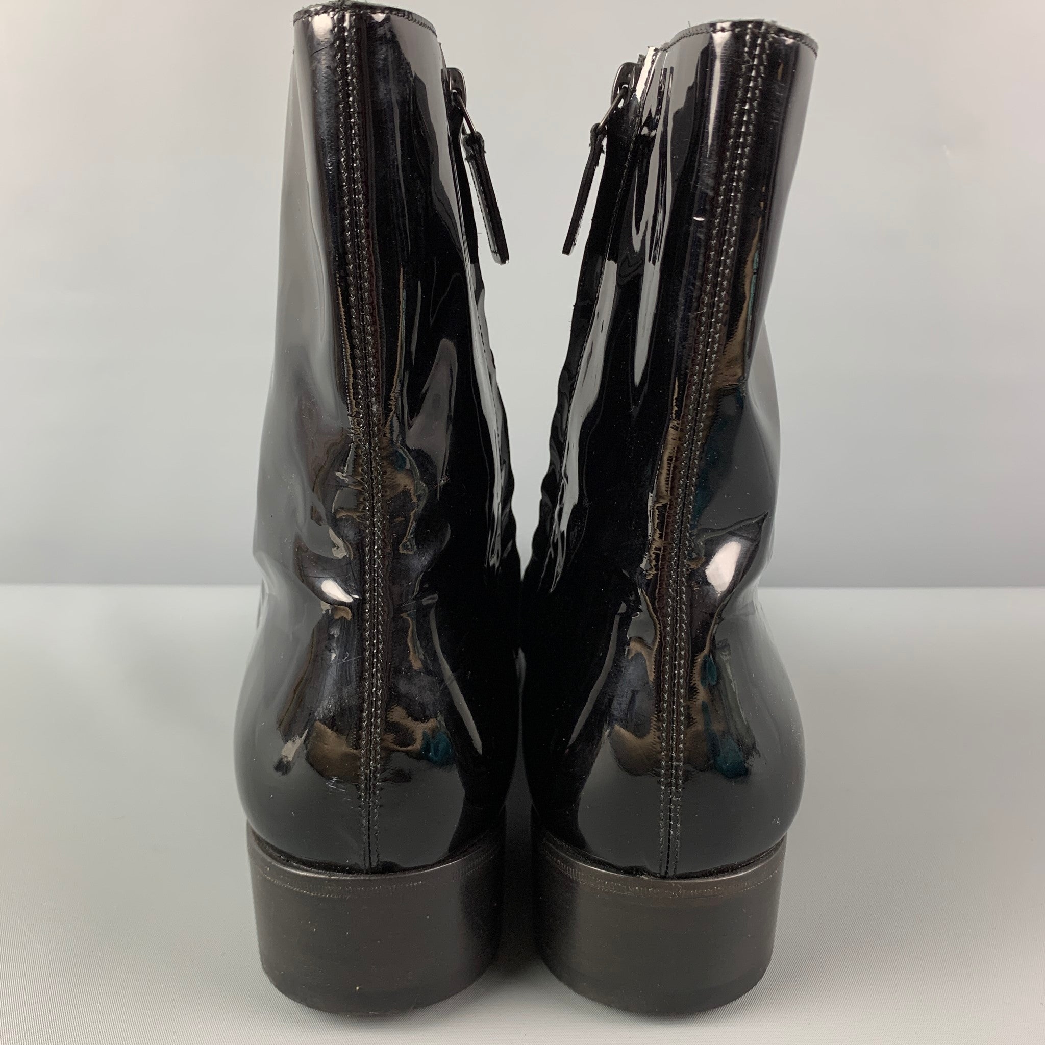 DSQUARED2 Size 12 Black Side Zipper Ankle Boots – Sui Generis