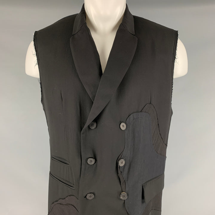 ISABEL BENENATO SS20 Size 38 Black Wool Sleeveless Coat