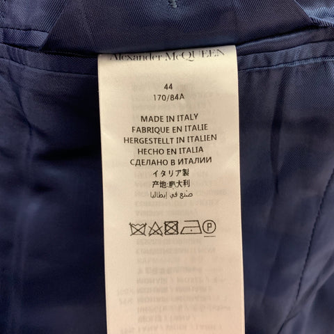 ALEXANDER MCQUEEN Size 34 Purple Black Wool Mohair Sport Coat