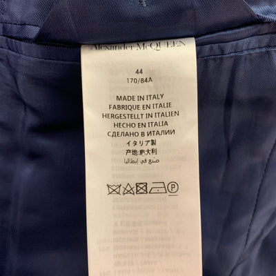 ALEXANDER MCQUEEN Size 34 Purple Black Wool Mohair Sport Coat