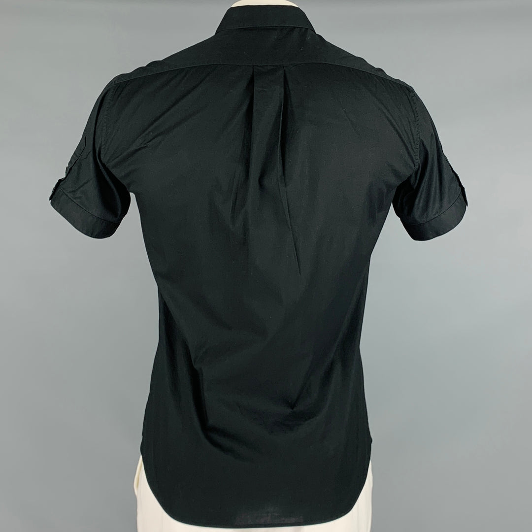 ALEXANDER MCQUEEN Size 42 Black Short Sleeve Shirt