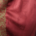 CHANEL Spring 2014 Size 14 Burgundy & Green Textured Boucle High Collar Coat CHANEL