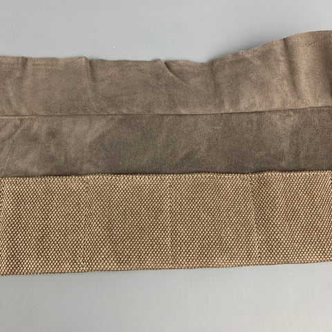 HODINKEE Taupe & Tan Suede Leather Rolled Up Travel Watch Case