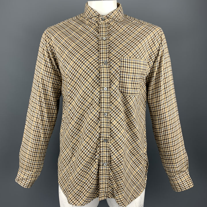ENGINEERED GARMENTS Size L Beige Plaid Cotton Button Up Long Sleeve Shirt